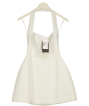 ODD MUSE Structured Mini Dress White UK XS