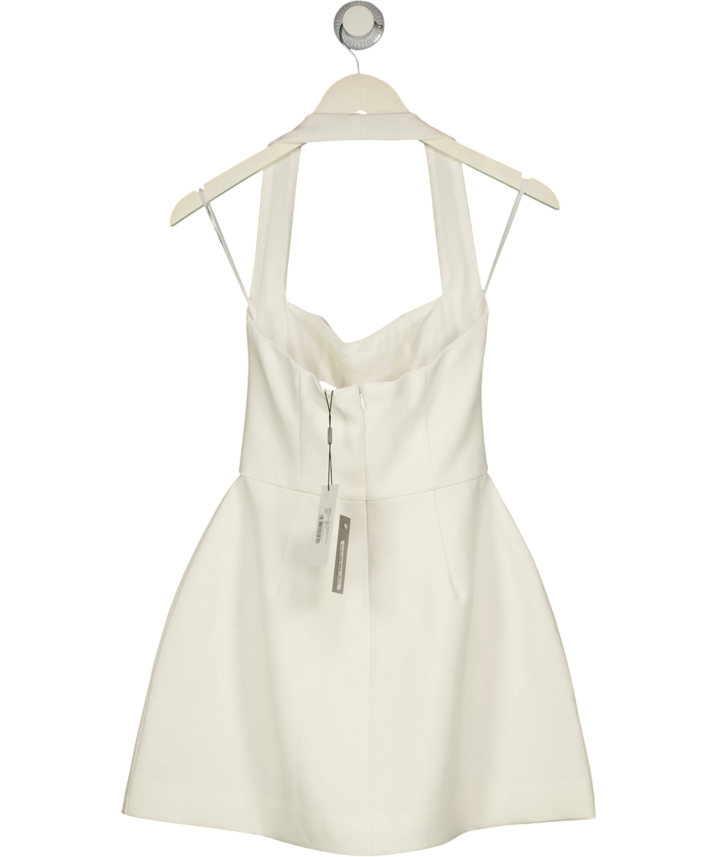 ODD MUSE White Structured Mini Dress, size UK XS — back