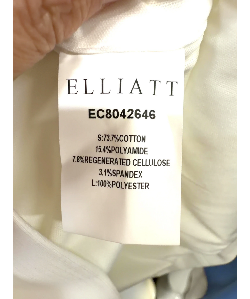 Elliatt White Nydia Square Neck Mini Dress, size UK XS — label