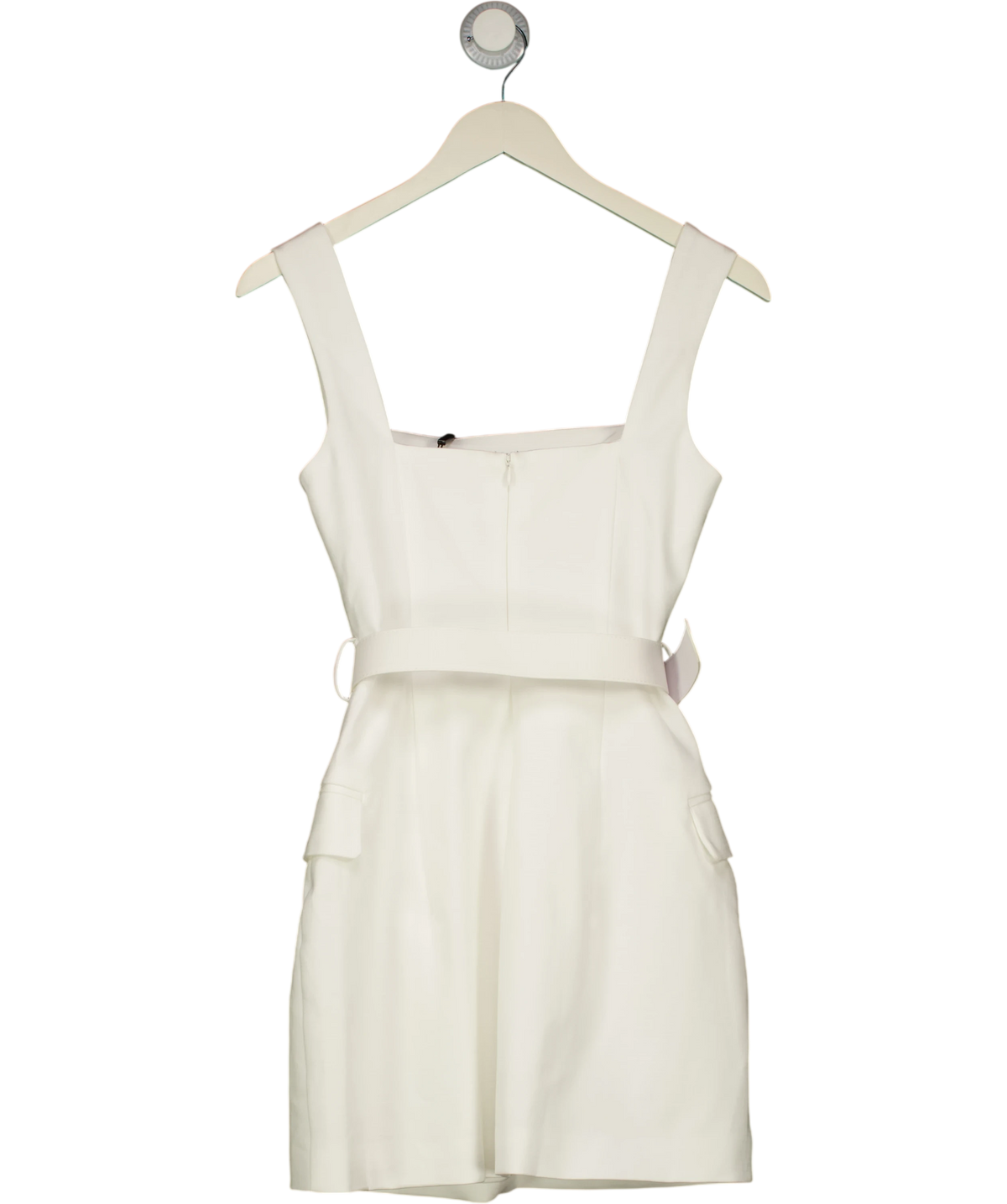 Elliatt White Nydia Square Neck Mini Dress, size UK XS — back