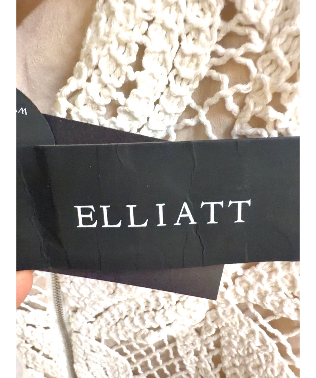 Elliatt ivory Kyra Gown, size UK XS — detail
