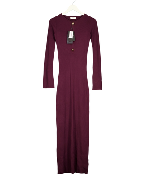 4th & Reckless Purple Ribbed Midi Dress UK 8
