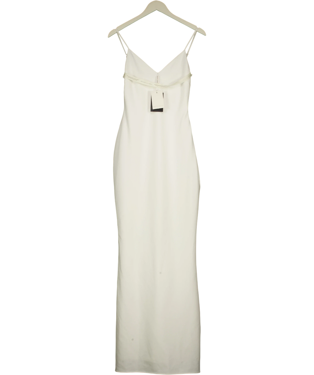 PRETTY LAVISH ivory Tillie V-Neck Maxi Bridesmaid Dress, size UK 6 — front