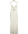 PRETTY LAVISH ivory Tillie V-Neck Maxi Bridesmaid Dress, size UK 6 — front