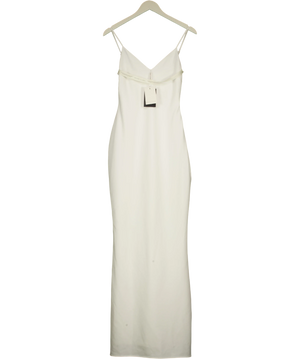 Pretty Lavish Tillie V-Neck Maxi Bridesmaid Dress White UK 6