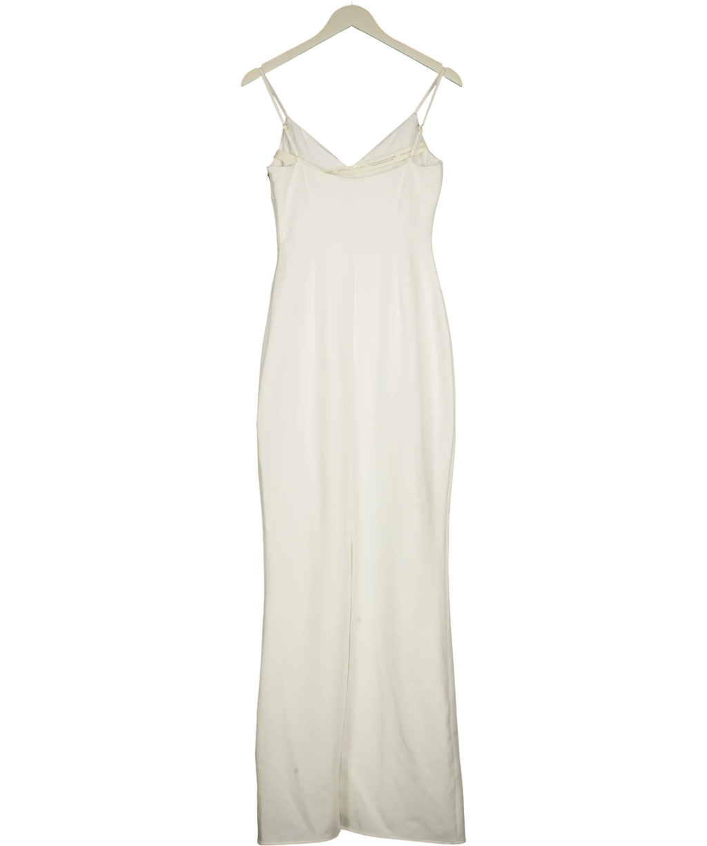 PRETTY LAVISH ivory Tillie V-Neck Maxi Bridesmaid Dress, size UK 6 — back