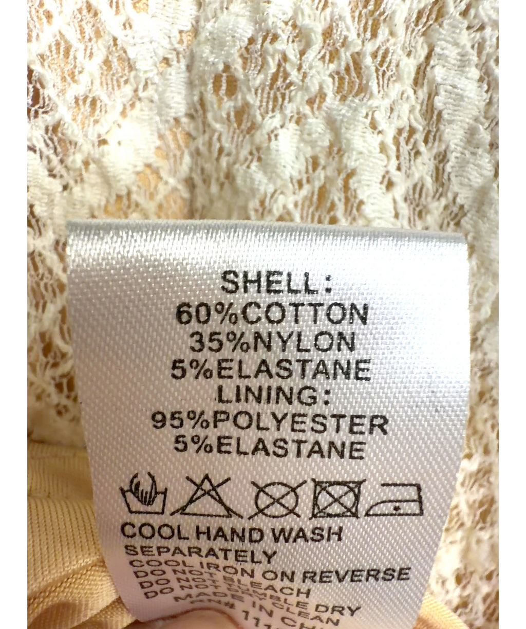 RARE LONDON Cream Knit High Neck Maxi Dress, size UK 8 — label