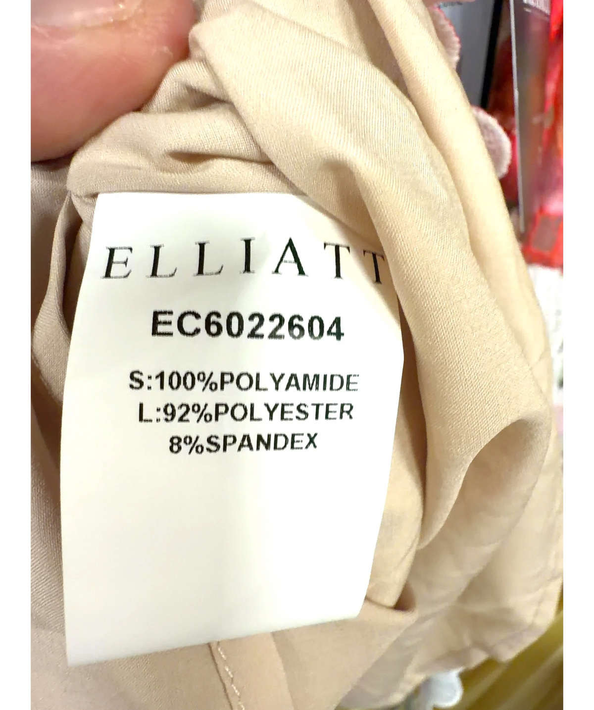 Elliatt Multicoloured ROSELLE STRAPLESS MINI DRESS, size UK XS — label