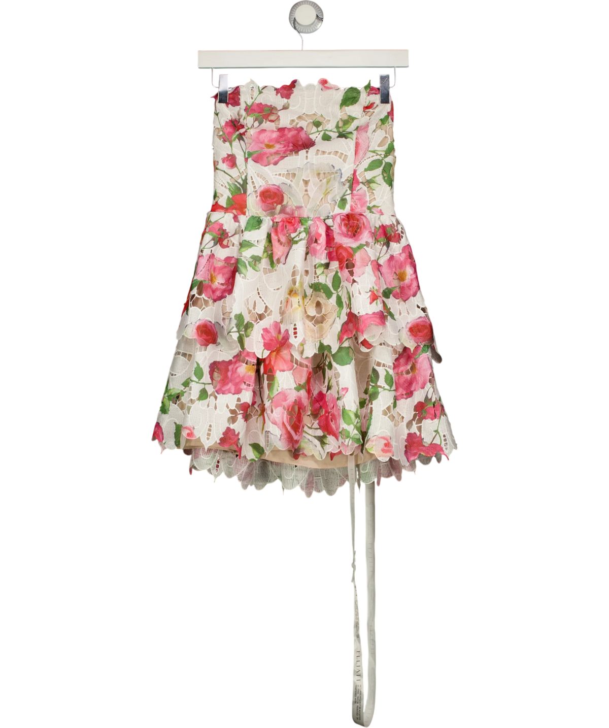 Elliatt Multicoloured ROSELLE STRAPLESS MINI DRESS, size UK XS — front