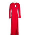 ZARA Red open-back long-sleeve midi/long dress, size UK XS — front