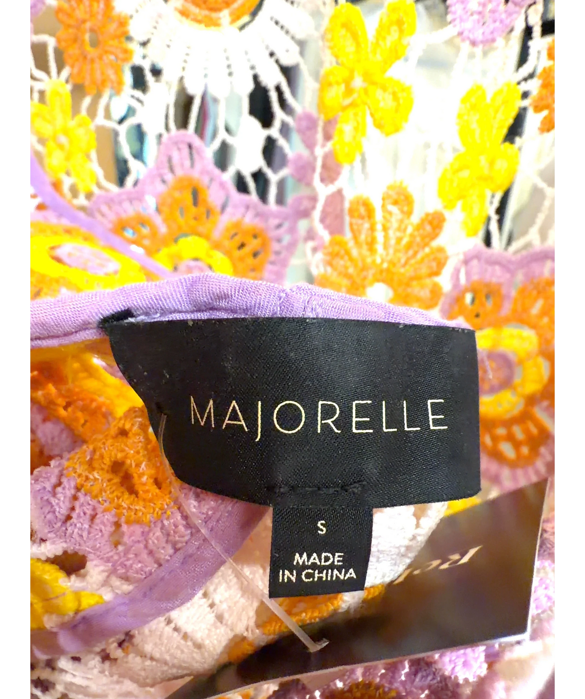 Majorelle Multicoloured Marleigh Tunic Dress, size UK S — detail