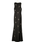 ODD MUSE Black The Ultimate Muse Crystal Maxi Dress, size UK XS — front