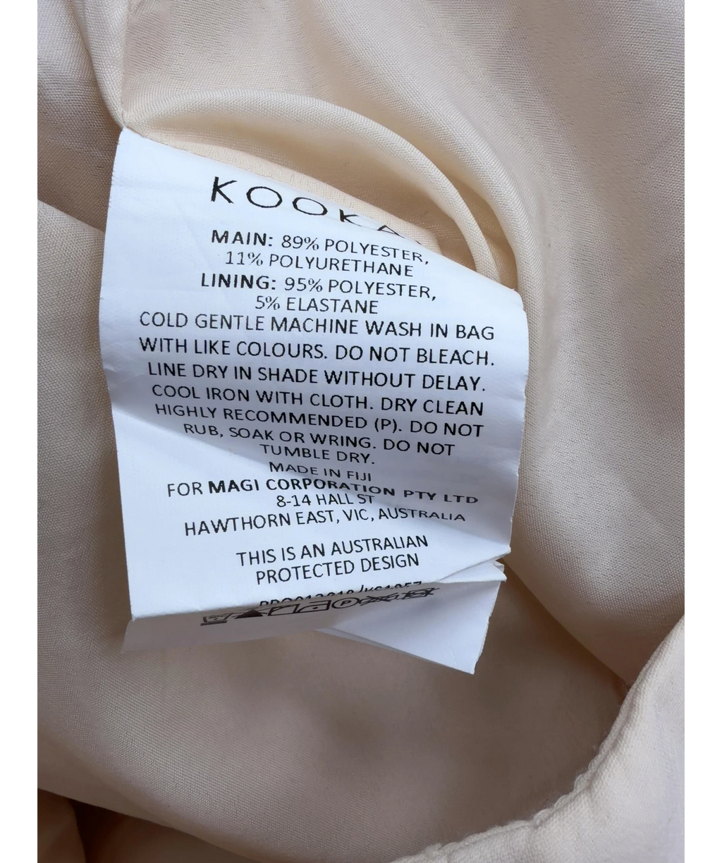 Kookai Cream Colour, size UK 8 — label