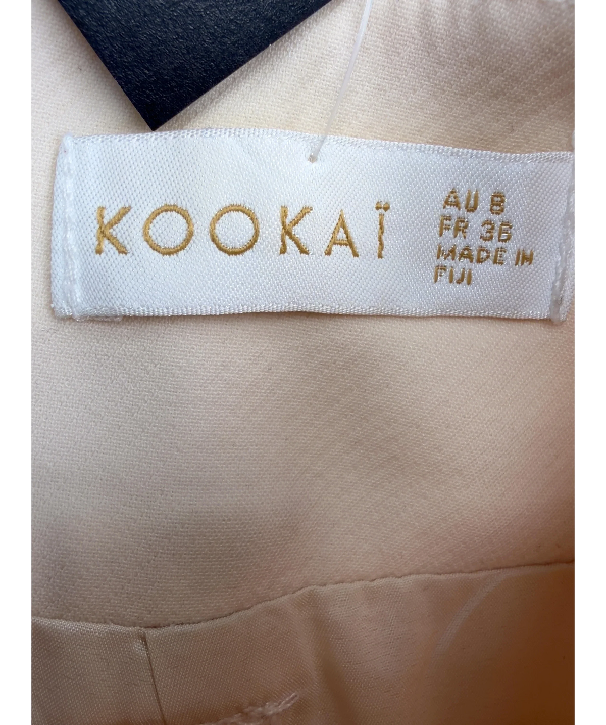 Kookai Cream Colour, size UK 8 — care label