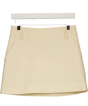 Kookai Cream Belt Loops Pockets Skirt UK 8