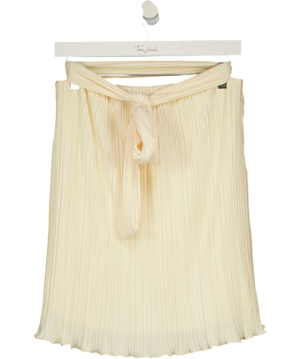 4th & Reckless Pleated Skirt Cream UK 8
