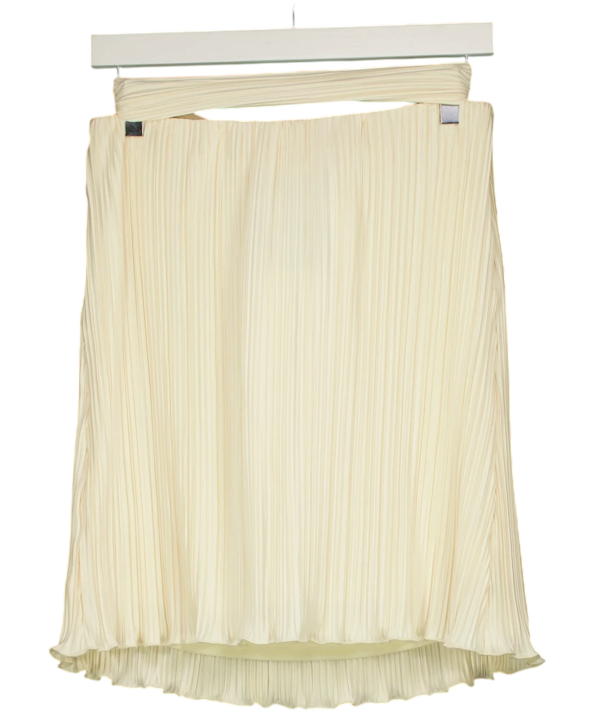 4th & Reckless Cream pleated midi skirt, size UK 8 — back