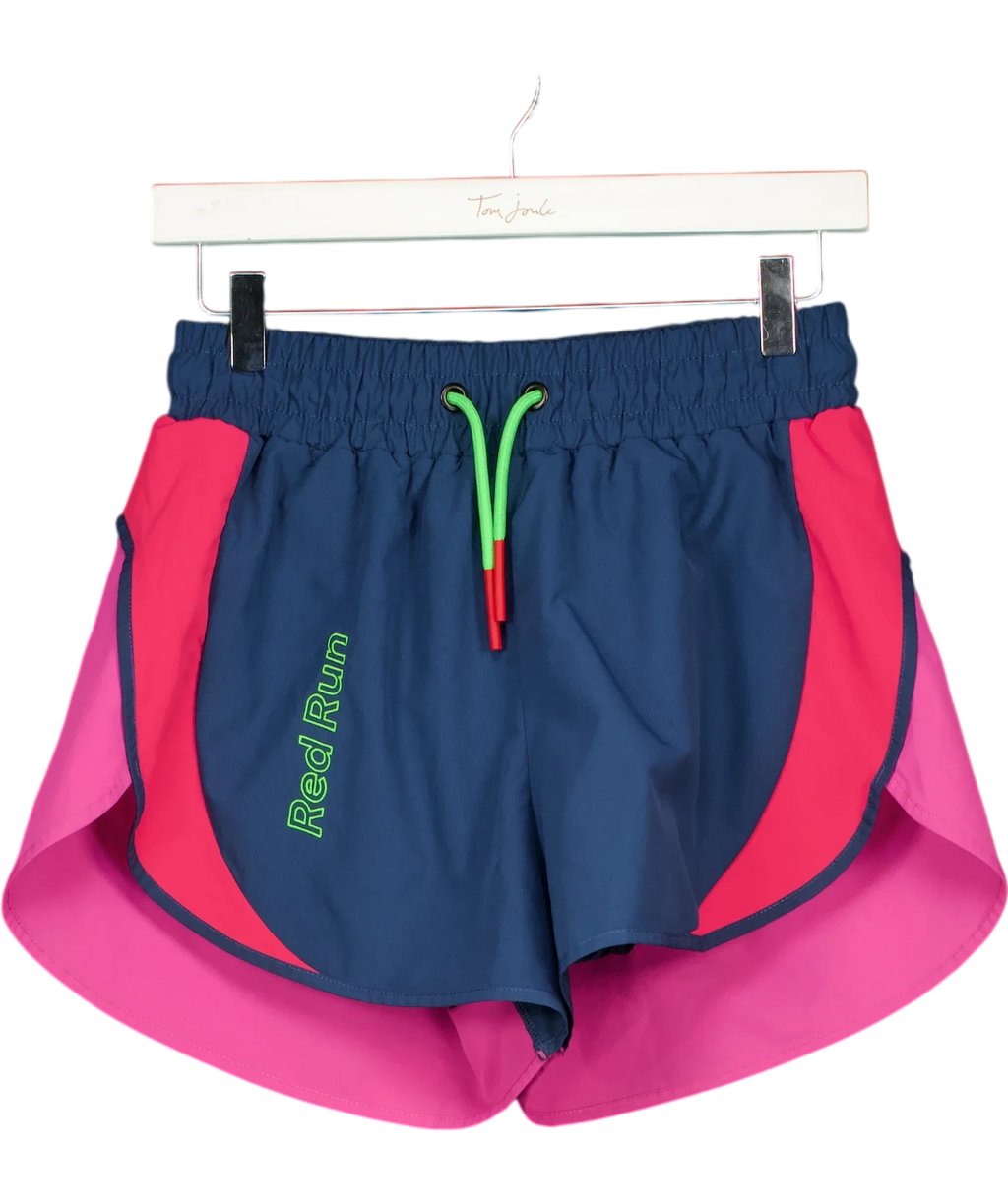 red run Blue Colourblock Running Shorts, size UK XS — front