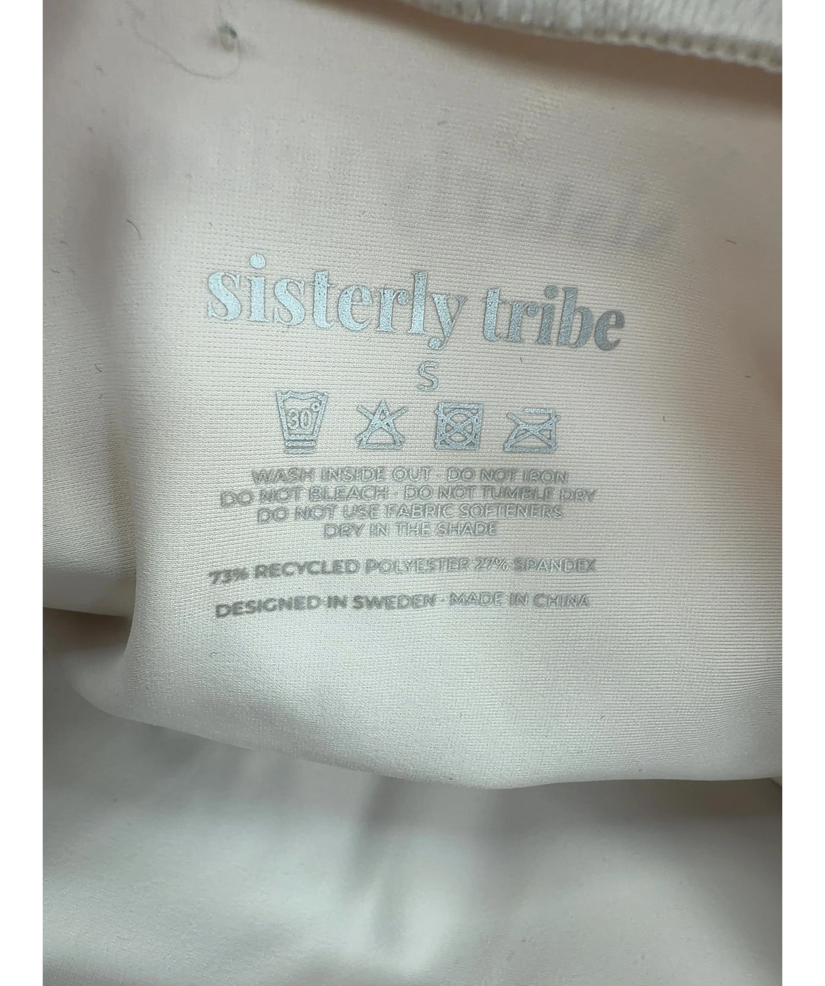 SISTERLY TRIBE Cream Colour, size UK S — care label