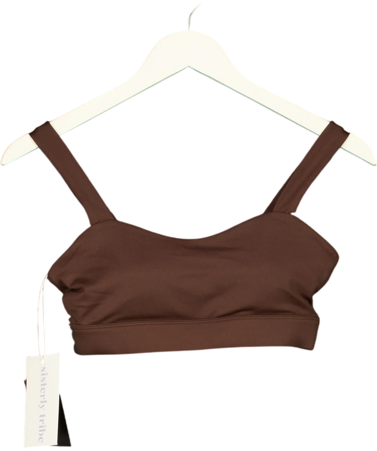 SISTERLY TRIBE Brown Softsculpt Sweetheart Bra, size UK S — front