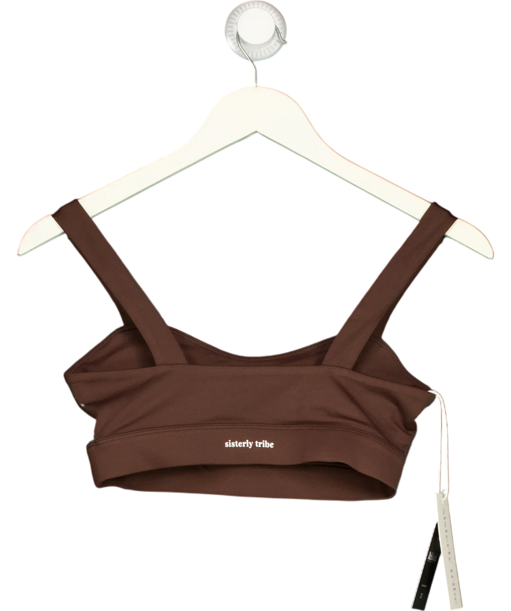 SISTERLY TRIBE Brown Softsculpt Sweetheart Bra, size UK S — back
