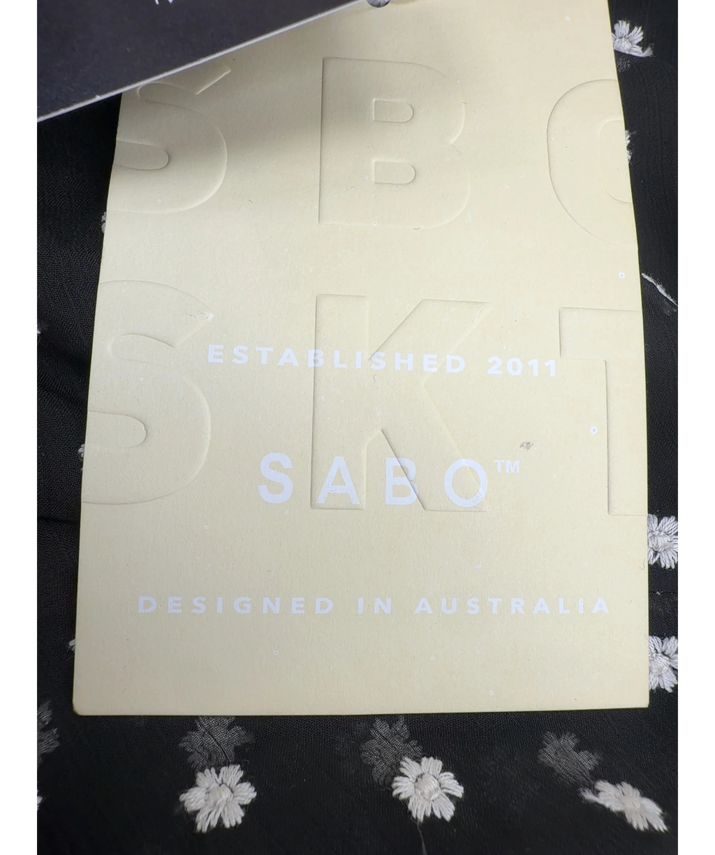 Sabo Black Adiana Top, size UK S — detail