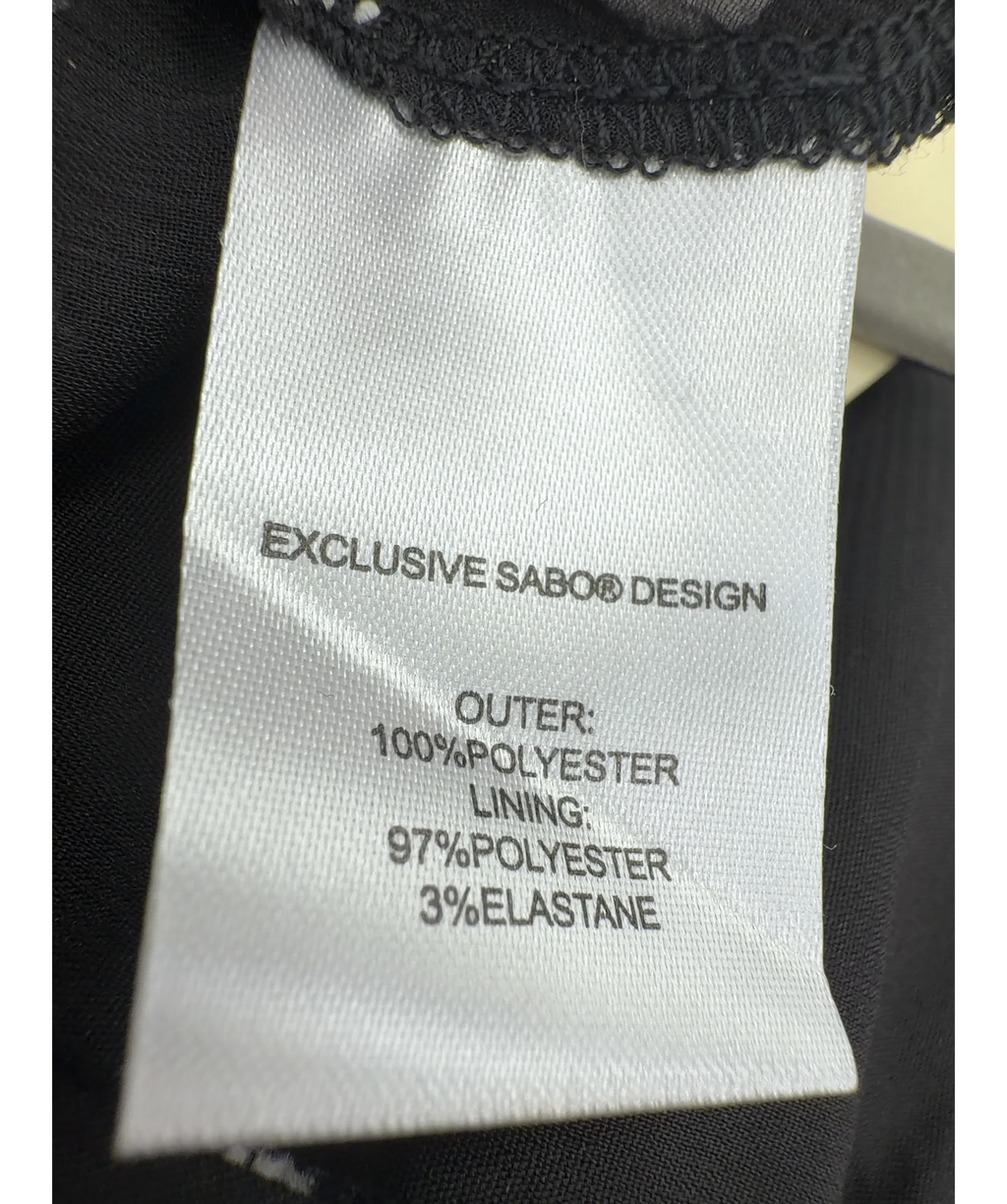 Sabo Black Adiana Top, size UK S — label
