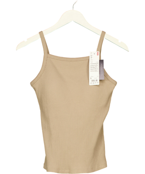 Uniqlo Square Neck Camisole Bra Top Beige UK S