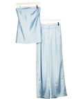 4th & Reckless Blue Agatha Blue Satin Co-ord, size UK 8 — front