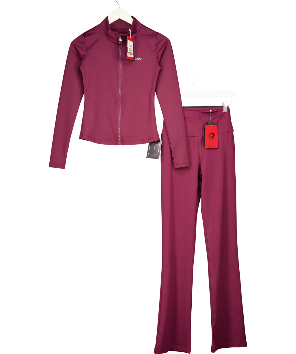 red run burgundy Technical Full Zip Top - Active, size UK XS — front
