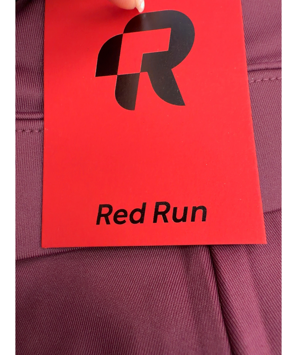 red run burgundy Active Flared Legging, size UK S — detail