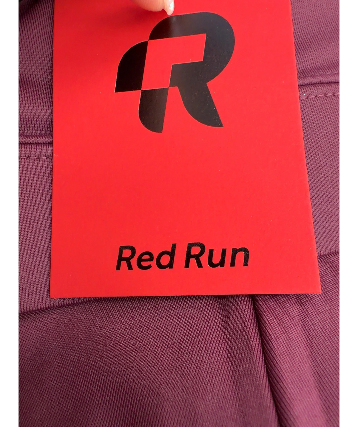 red run burgundy Active Flared Legging, size UK S — detail