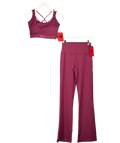 red run burgundy Active Flared Legging, size UK S — front