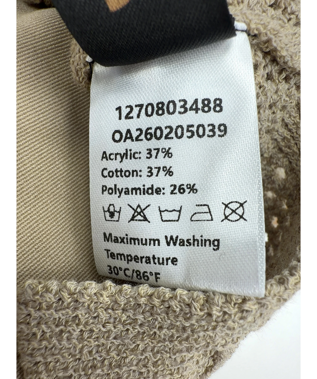 Commense Beige Open Knit Sleeveless Tank Top & Shorts Set, size UK S — label