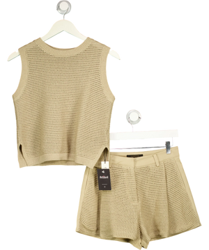 Commense Open Knit Sleeveless Tank Top & Shorts UK S