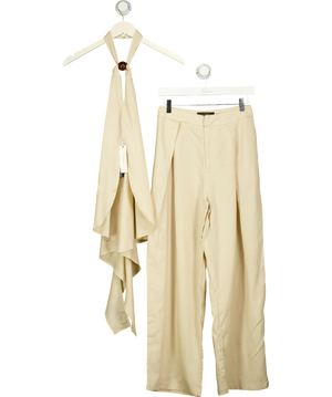 Commense Beige Halter Two-Piece Set UK XS