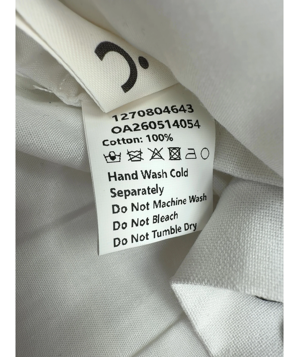 Commense White Contrast Scallop Crop Top & Shorts Set, size UK XS — label