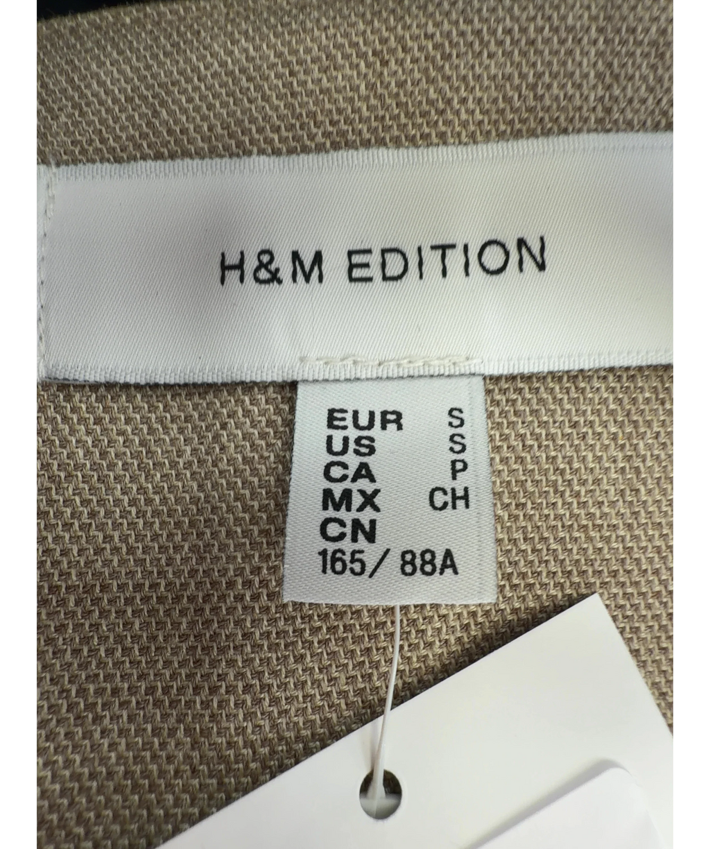 H&M Beige Beige Side-slit suit waistcoat, size UK S — detail