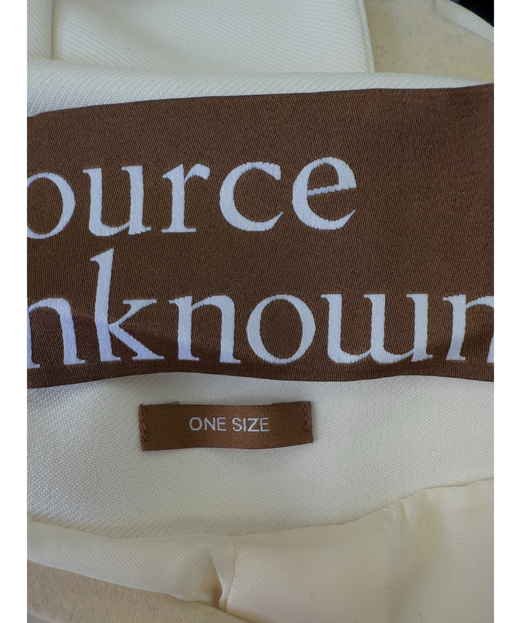 Source Unknown Cream Colour — care label