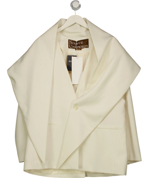 SOUCE UNKNOWN Cream Cape Blazer One Size