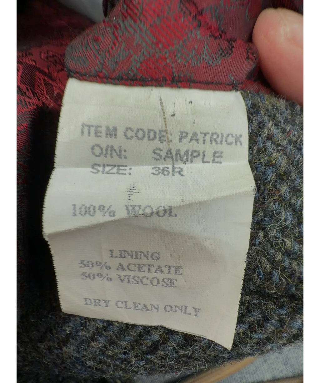 Thomas Farthing Grey Patrick, size UK 36" CHEST — care label