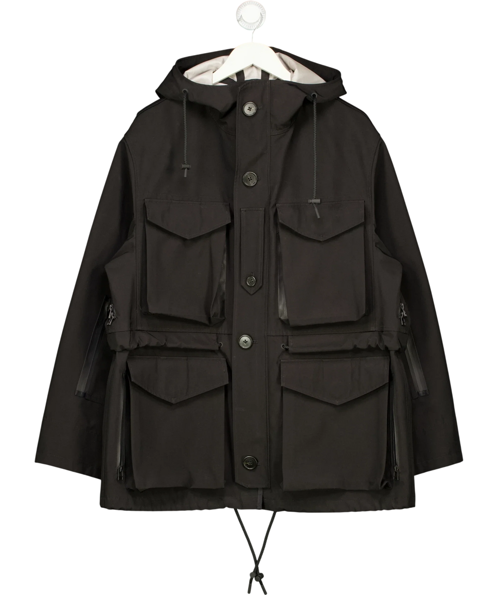 Theory Black Backed Tech Hooded Jacket, size UK XL — front