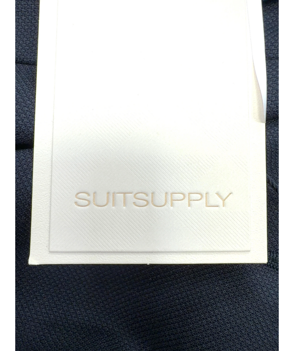 SuitSupply navy Bird's Eye Brescia Suit Trousers, size W31 — detail