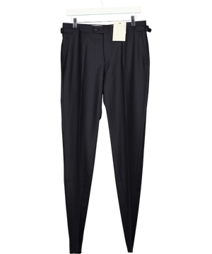 Suitsupply Bird's Eye Brescia Blue Trousers Size 46 UK W31/32