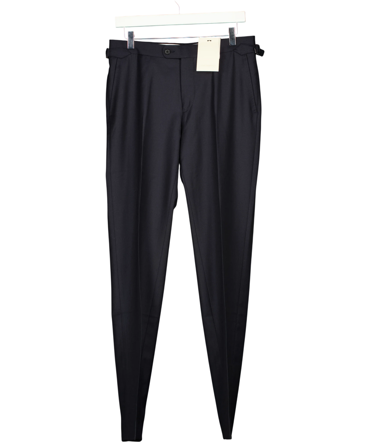 SuitSupply navy Bird's Eye Brescia Suit Trousers, size W31 — front