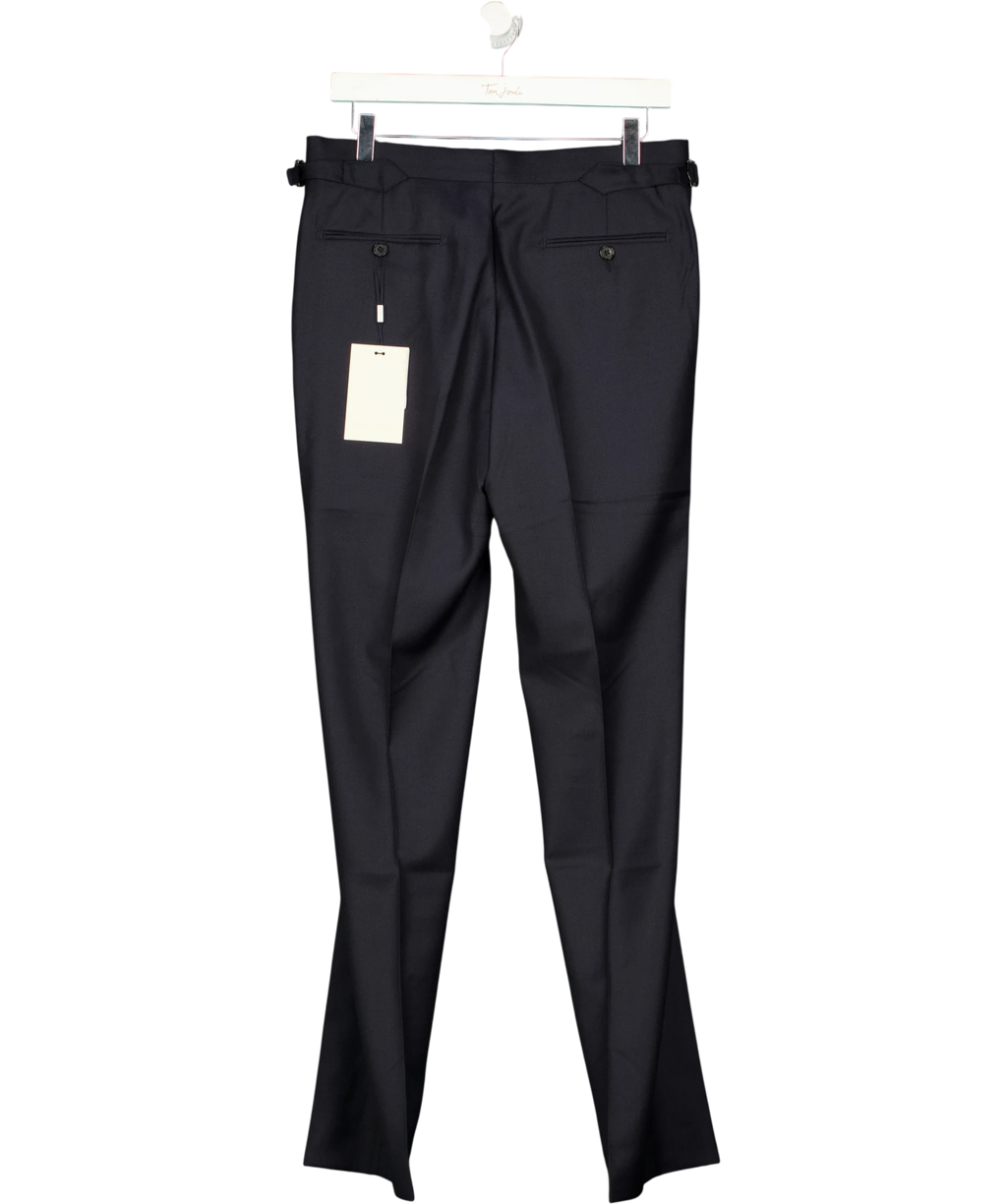 SuitSupply navy Bird's Eye Brescia Suit Trousers, size W31 — back