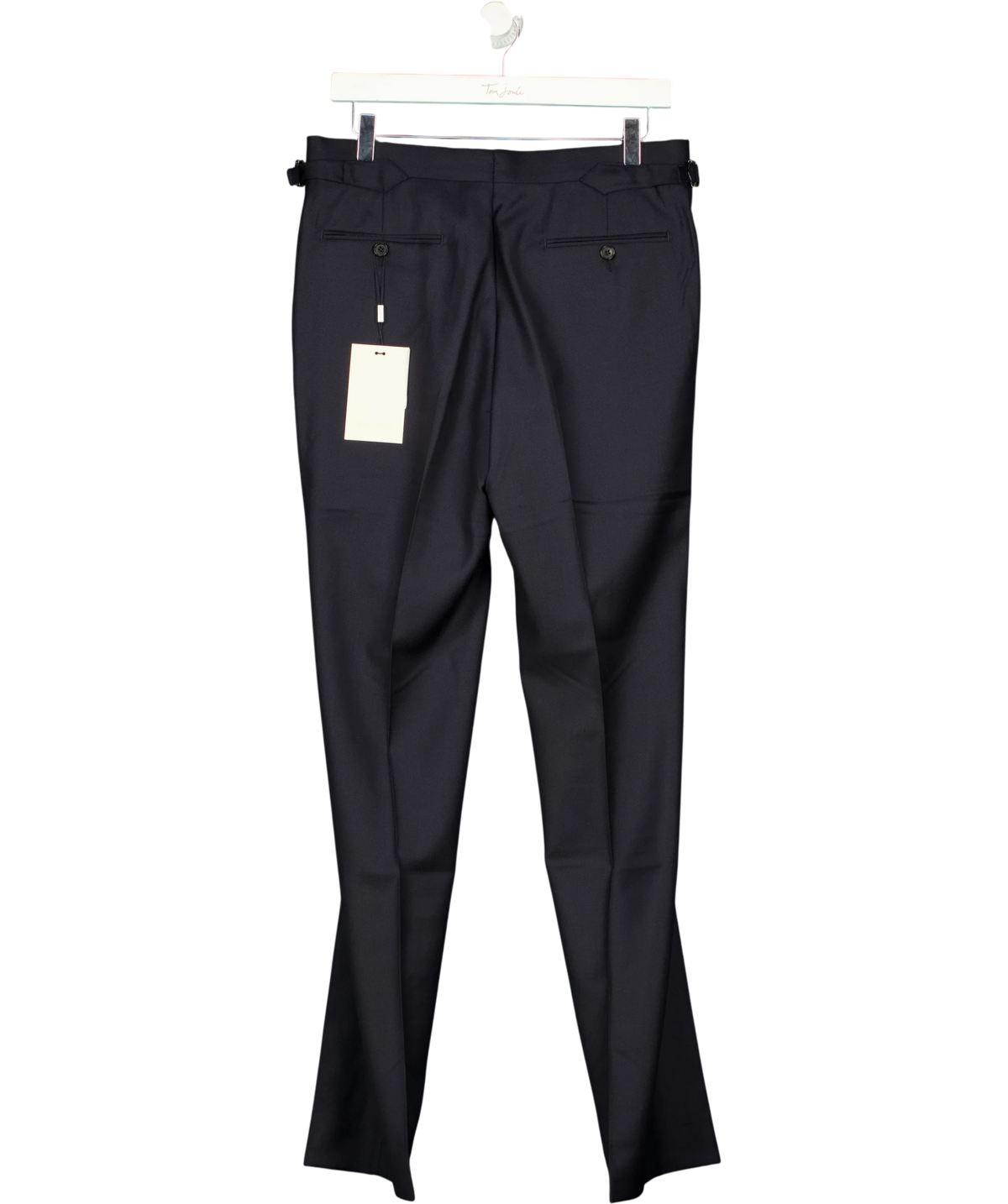 SuitSupply navy Bird's Eye Brescia Suit Trousers, size W31 — back
