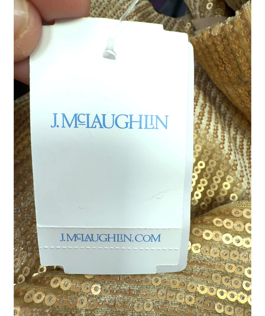 J.McLaughlin gold Carter Pants, size UK 4 — detail