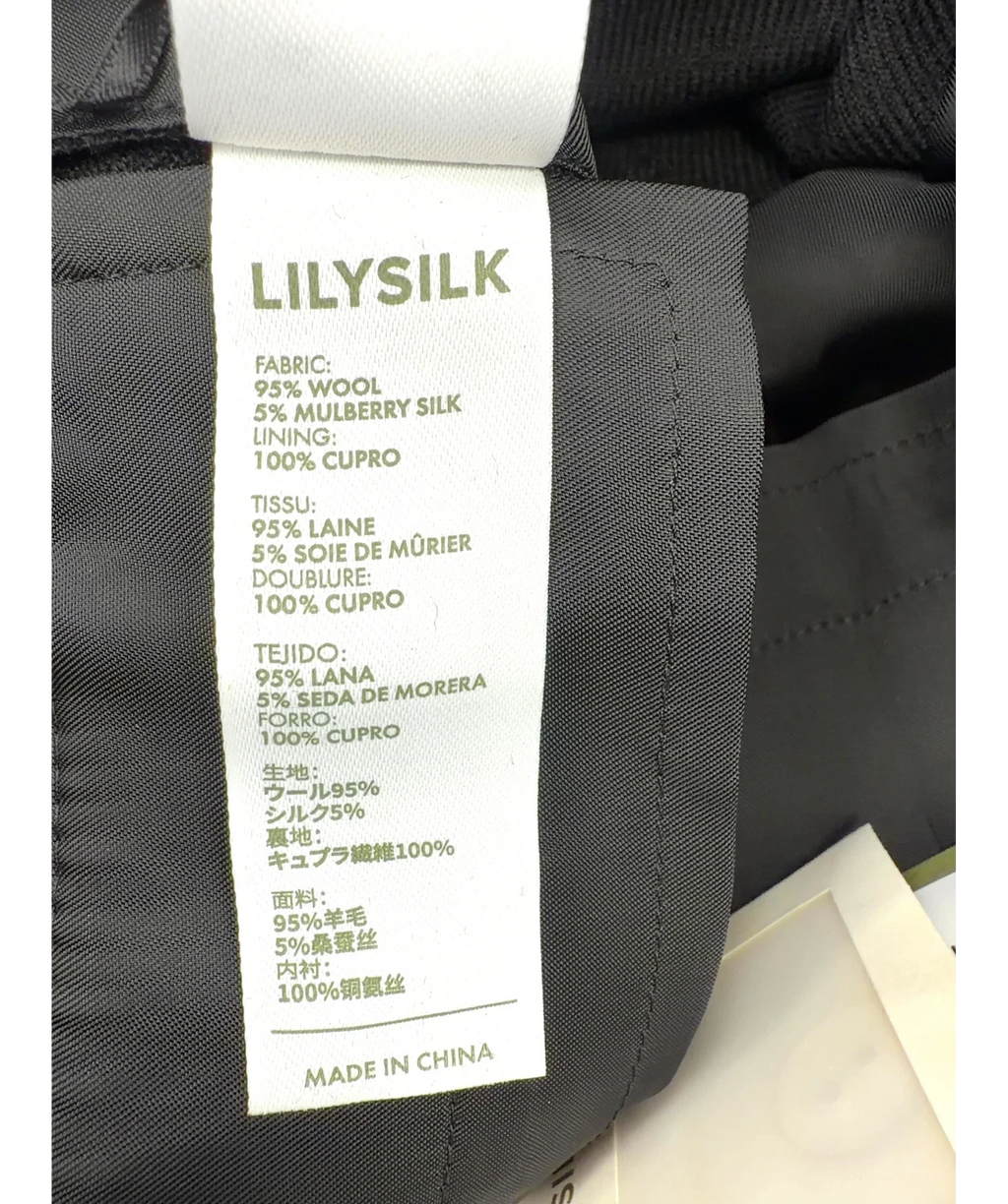LILYSILK Black Colour, size UK 6 — fabric detail