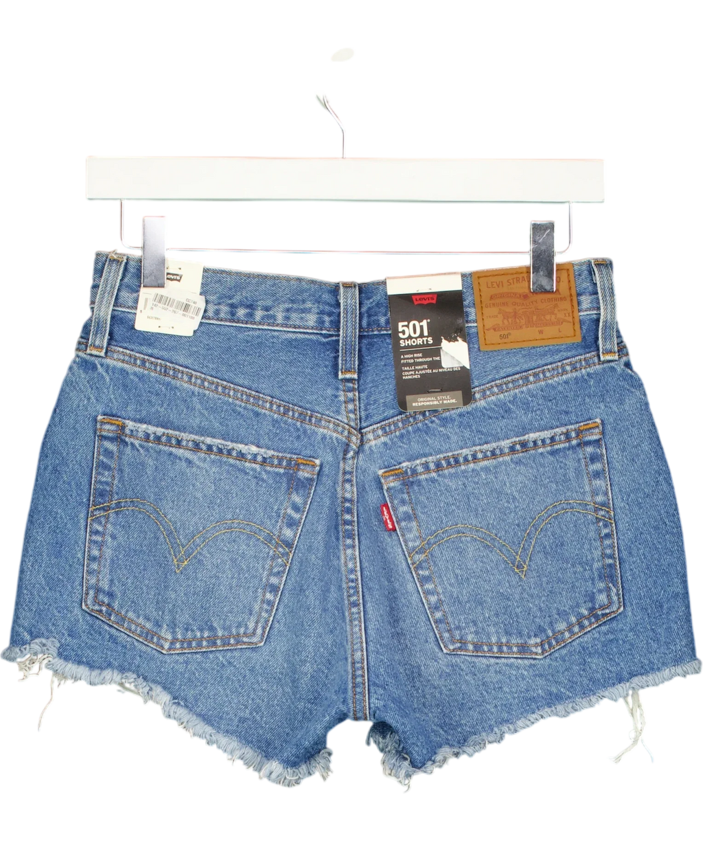 levis Blue 501® Original High-Rise Shorts, size W26 — back